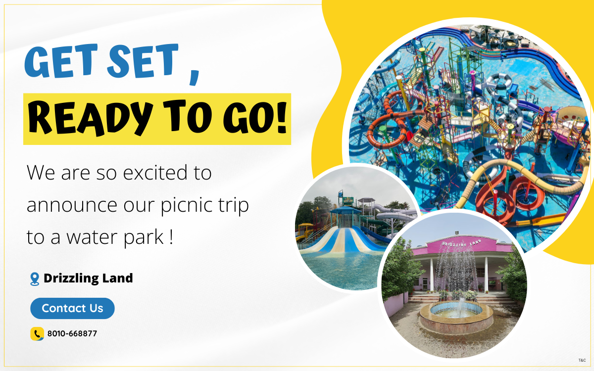 We are so excited to announce our picnic trip to a water park ! 